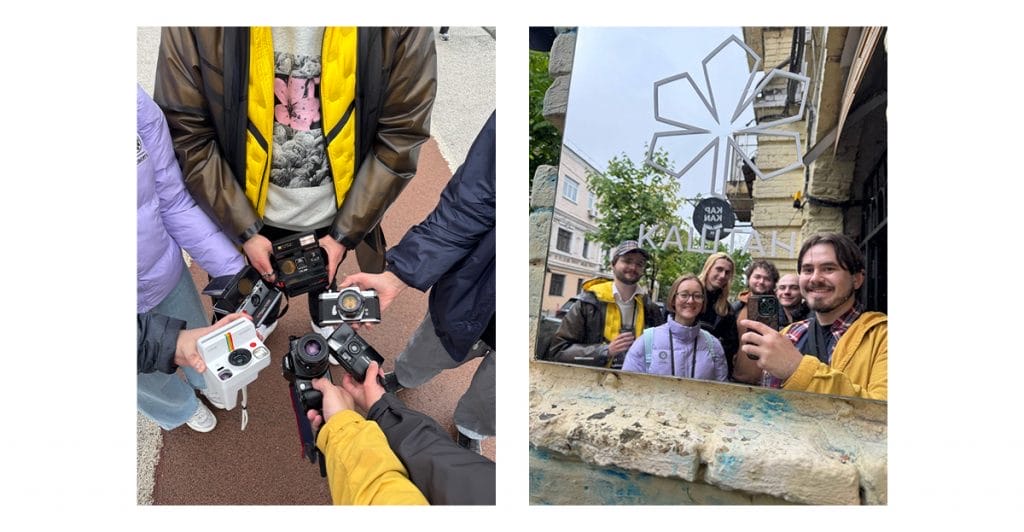 Учасники фотоволку Polaclub з камерами