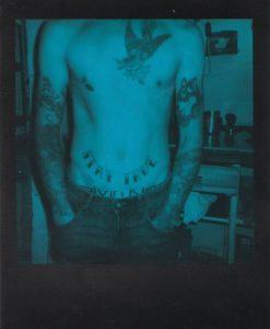 Касета Polaroid 600, Чорна рамка, Синій Дуохром