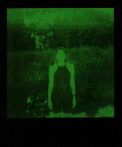 Касета Polaroid 600, Чорна рамка, Зелений Дуохром