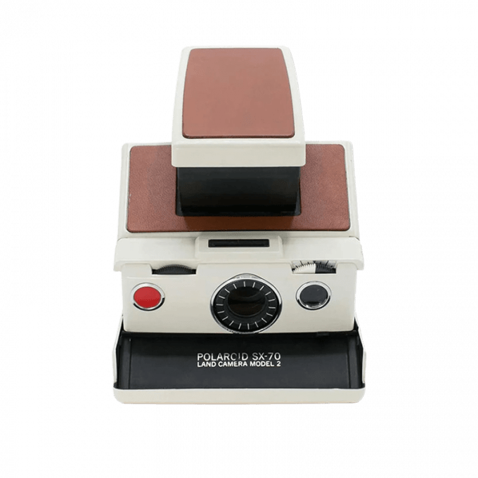 polaroid sx 70 model 2 white brown 1 min