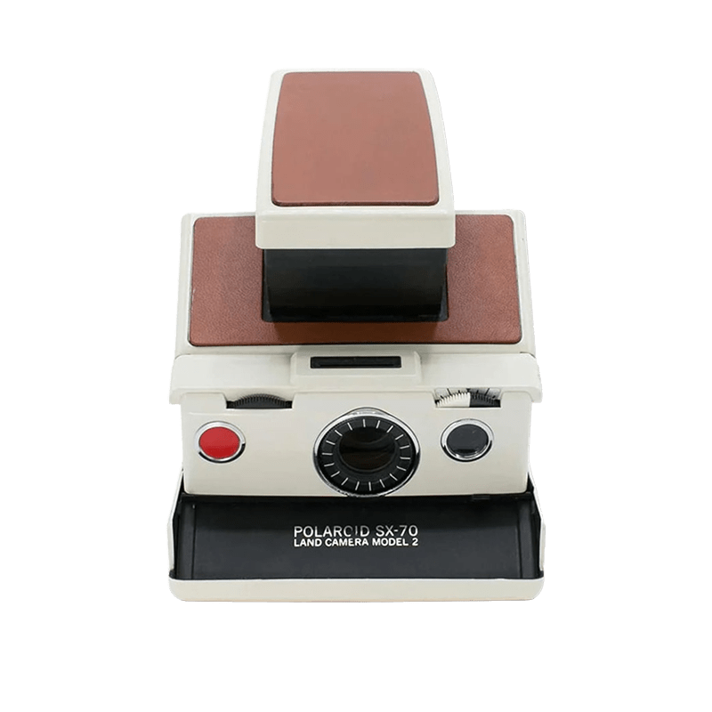 polaroid sx 70 model 2 white brown 1 min